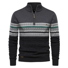Alexander | Herren Wärmender Strickpullover in Dunkelgrau