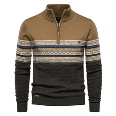 Alexander | Herren Wärmender Strickpullover in Khaki
