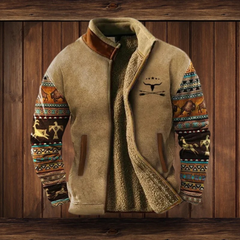 Alexander | Herren Winterjacke mit Sherpa Futter in Braun 2