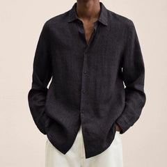 Amadeus | Damen Langarm Hemd in Schwarz
