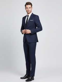 Andreas | Herren Zweiteiliges Anzug Set in Marineblau
