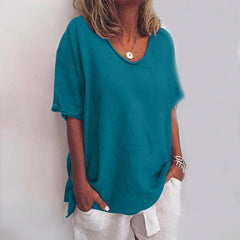 Anna | Bequeme locker geschnittene Bluse in Dunkelblau