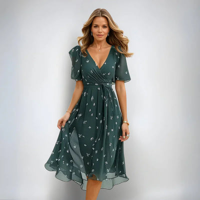 Violet - Damen V-Ausschnitt Kleid