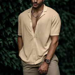 Anselm | Herren Sommerhemd modern geschnitten in Khaki