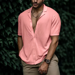 Anselm | Herren Sommerhemd modern geschnitten in Rosa