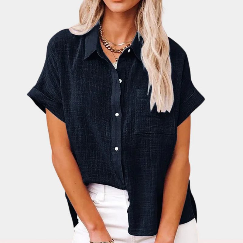 Atmungsaktive Damenbluse | Kurzarm
