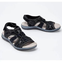 Atmungsaktive Knöchelsandalen für den Sommer - Clarisse in Schwarz