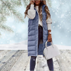 Atmungsaktive lange Winterweste - Laila in Blau