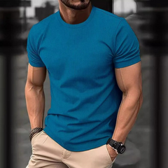 Atmungsaktives Herren-T-Shirt | Kurzarm in Blau