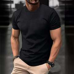 Atmungsaktives Herren-T-Shirt | Kurzarm in Schwarz