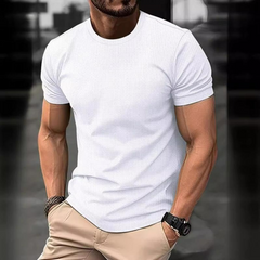 Atmungsaktives Herren-T-Shirt | Kurzarm in Weiß