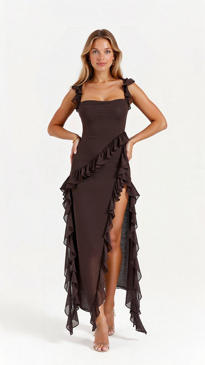 Avery - Kleid - Maxikleid mit Rüschen