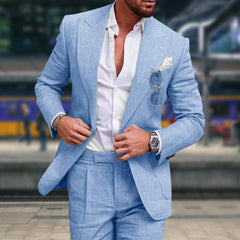 Klaus®️™ | ELEGANTER HERRENANZUG in Himmelblau