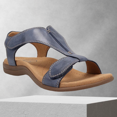 FunStep - Schnalle Leder flach Sandalen in Blau