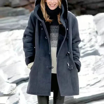 Damen Fleece Jacke mit Kapuze | Winter