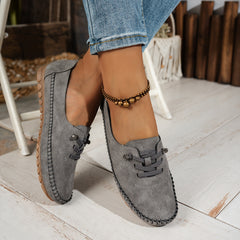 Oline - Gepolsterte Hausschuhe in Grau
