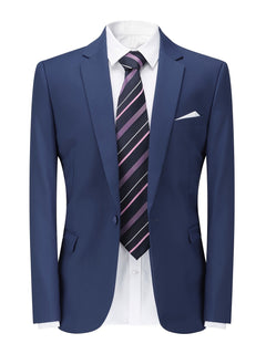 Charlie - Klassischer einfarbiger Herren-Blazer in Dunkelblau