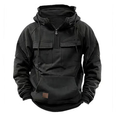 CLIFTON - Robuster Tactical Hoodie in Schwarz
