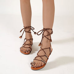 Petra® | Sommerliche Riemchensandalen in Dunkelbraun