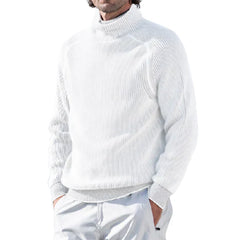 Leon - Elite Elegance Rollkragenpullover in Weiß
