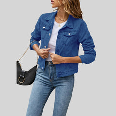 Lea | Damen Lässiger Herbst Mantel in Blau