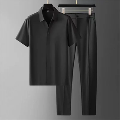 Nariko | Luxury Poloshirt & Hose in Schwarz