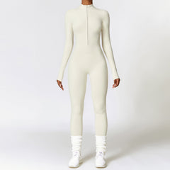 AMEAH™ | Viraler Fleece-Jumpsuit in Gebrochenes Weiß