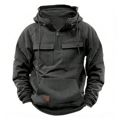 CLIFTON - Robuster Tactical Hoodie in Grau