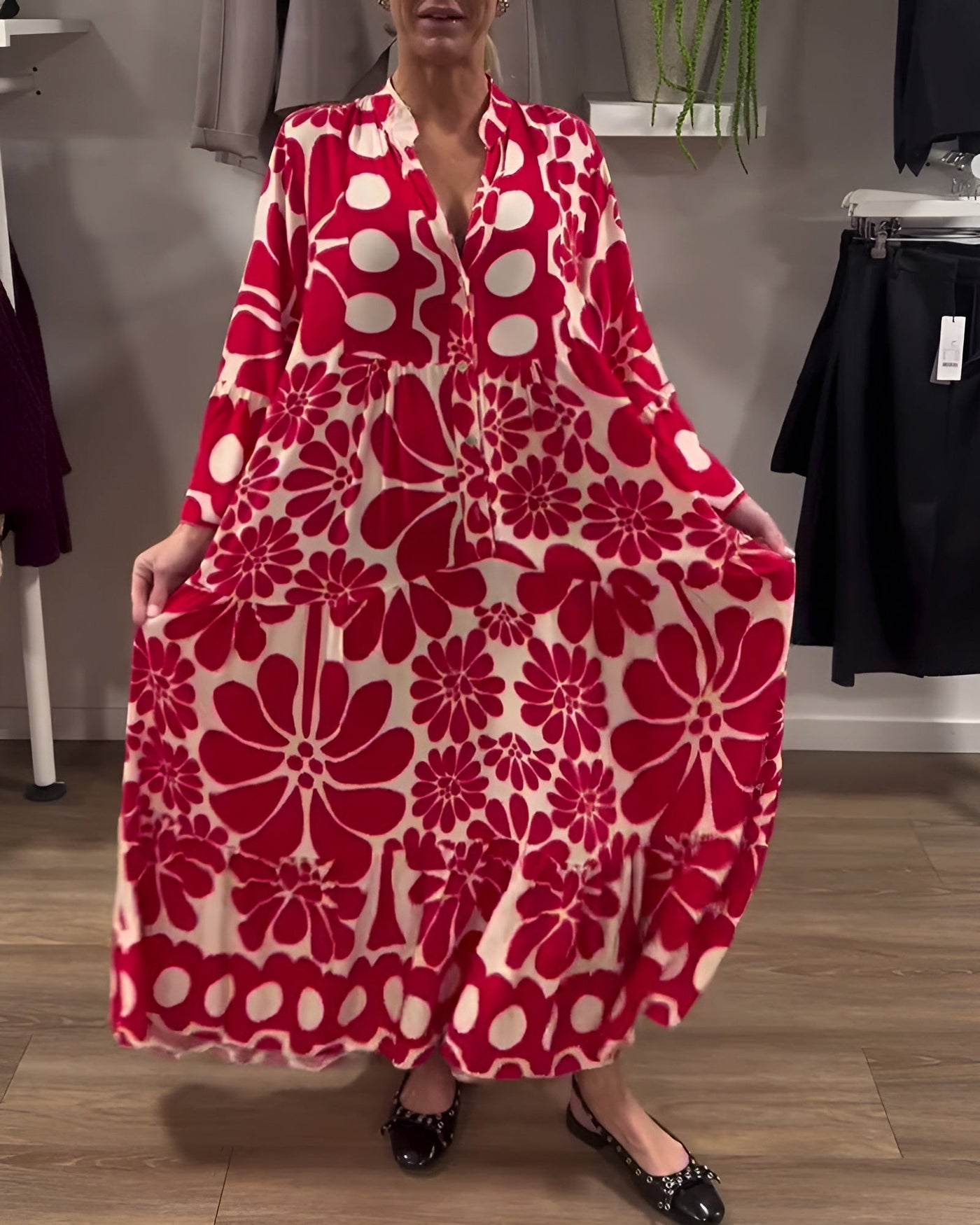 Marielle | Elegantes Maxikleid mit Muster