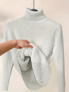 Damen Winter Rollkragenpullover | Gemütlich in Weiß