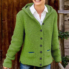 Strickjacke für Damen in Grün