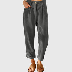 Mara | Damen Cordhose stylisch modern elegant in Grau