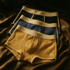 Max | Iconic Ferran Herren Boxershorts klassisch in Gelb / Blau / Schwarz