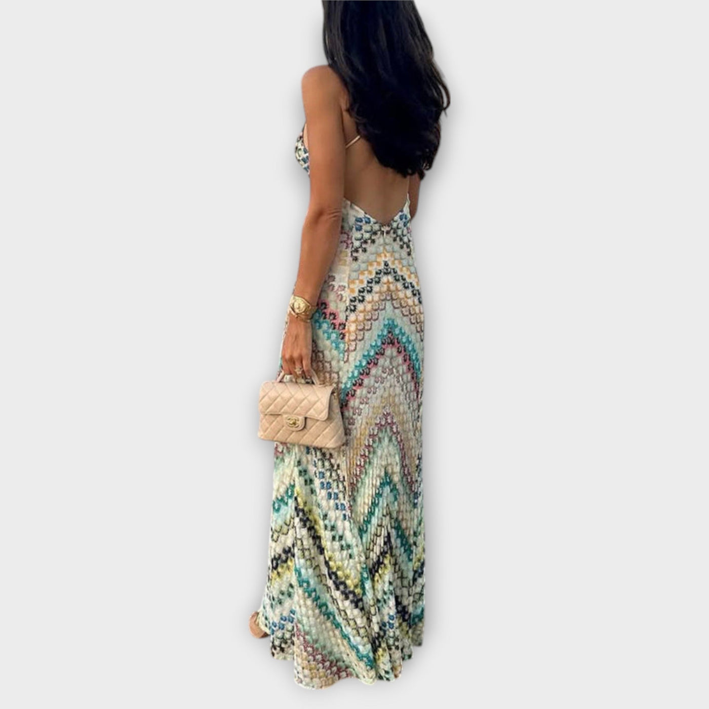 Remi - Buntes Fischgrät-Maxi-Kleid von Missoni