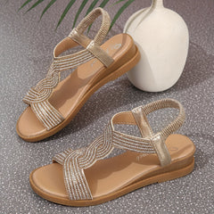 Annie™ | Orthopädische Sandalen im Ibiza-Stil in Gold