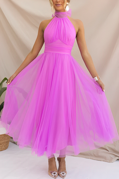 Serrena - Elegantes Rollkragenkleid für Damen in Lila