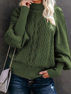 Tinsley – Lässiger Langarm Strickpullover in Grün