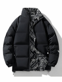 Beidseitige Winterjacke für Männer - Claus in Schwarz