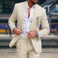 Klaus®️™ | ELEGANTER HERRENANZUG in Beige