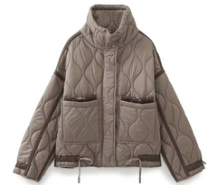 Kylene | Manteljacke mit Taschen in Beige