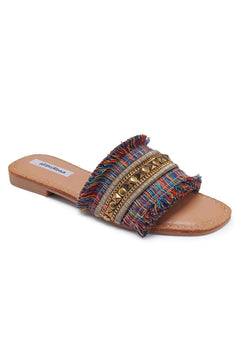 Marlee® | Flache Sandalen mit Metalldetails in Multi