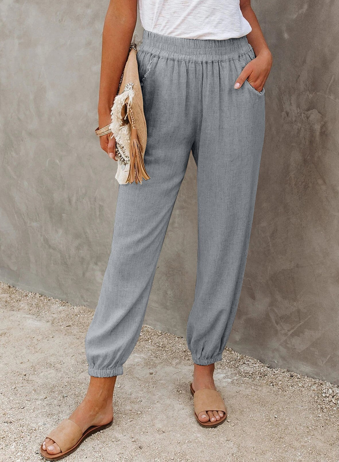 Clementine - Damen Lose Passform Hosen