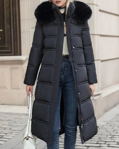 Bequeme wattierte Winterjacke für Frauen - Gabriele in Schwarz