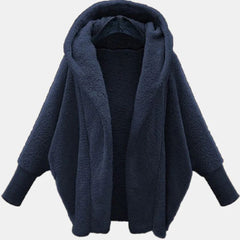 Bequeme Fleece-Strickjacke für Frauen - Charley in Blau
