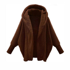 Bequeme Fleece-Strickjacke für Frauen - Charley in Braun