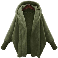 Bequeme Fleece-Strickjacke für Frauen - Charley in Grün