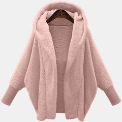 Bequeme Fleece-Strickjacke für Frauen - Charley in Rosa