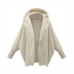 Bequeme Fleece-Strickjacke für Frauen - Charley in Weiß