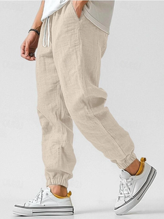 Bequeme Sommerhosen aus Leinen - Clive in Beige
