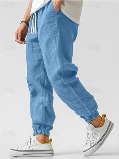 Bequeme Sommerhosen aus Leinen - Clive in Blau